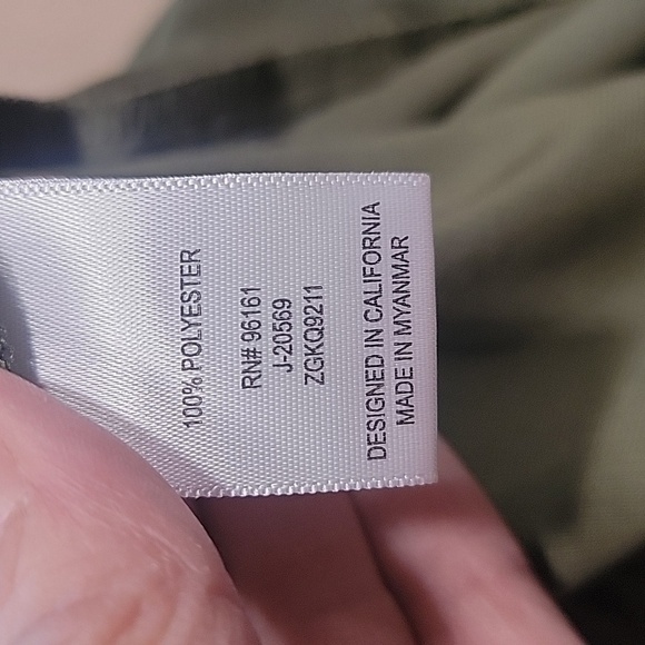 Bebop Size S Olive / Army Green Woven High Neck Romper Tie Waist, Exc. Used Cond - Picture 15 of 15